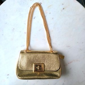 Coach Cassidy Metallic Gold Crossbody